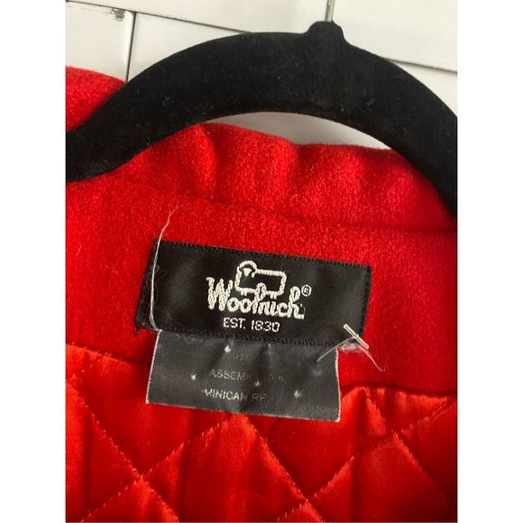 Woolrich 100% Wool Red Long Hooded Coat, Size Small, MSRP $790 - Picture 4 of 10